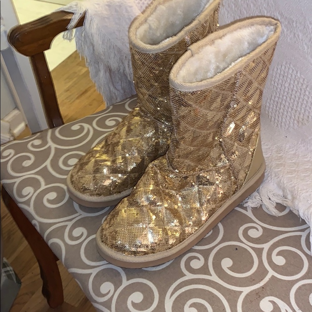 Gold Sparkly Boots